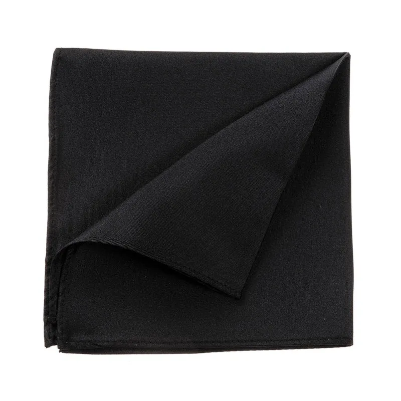 TONI black uni – Seiden-Einstecktuch