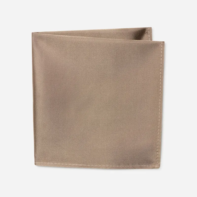 TONI camel uni – Seiden-Einstecktuch