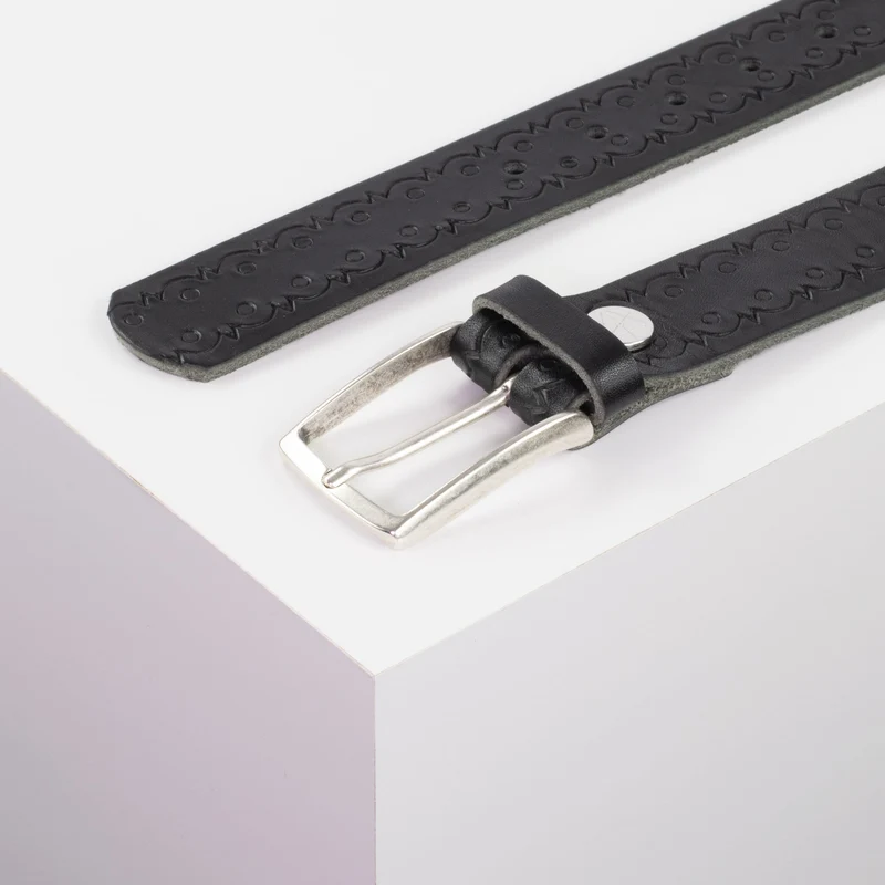 Ledergürtel 3,5cm mit Schnalle Valencia