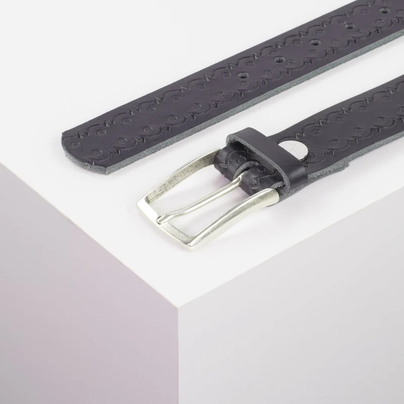 Ledergürtel 3,5cm mit Schnalle Valencia