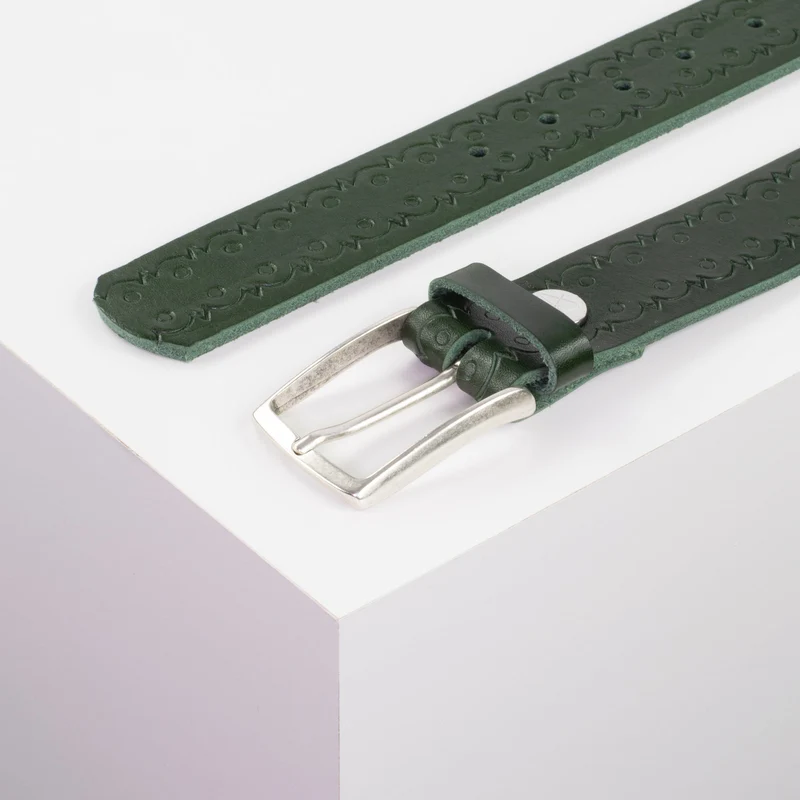 Ledergürtel 3,5cm mit Schnalle Valencia