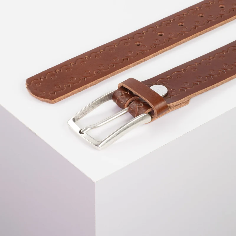 Ledergürtel 3,5cm mit Schnalle Valencia