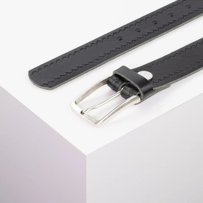 Ledergürtel 3,5cm mit Schnalle Valencia