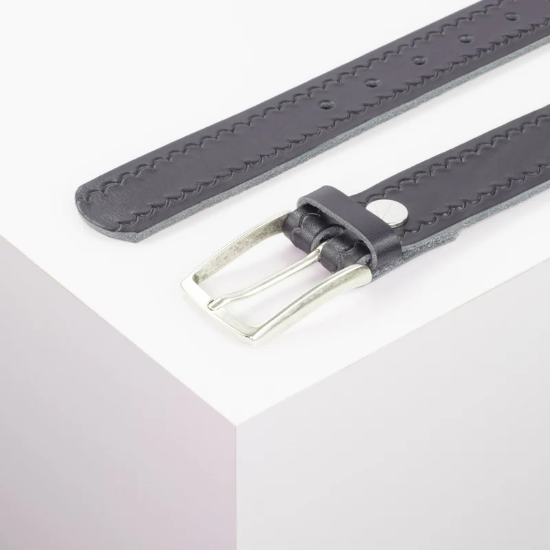 Ledergürtel 3,5cm mit Schnalle Valencia