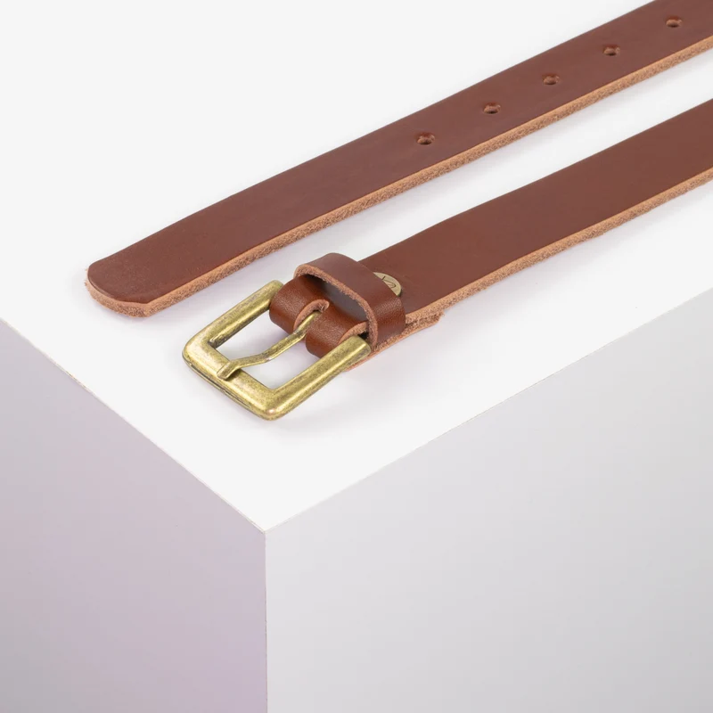 Ledergürtel 2,5cm mit Schnalle Tarifa Messing