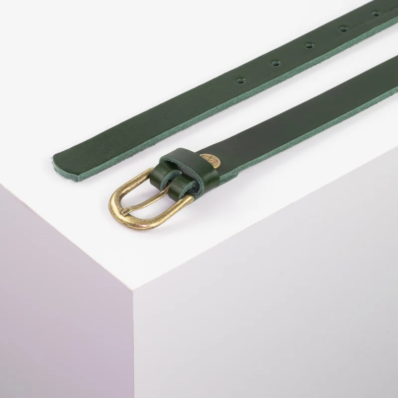 Ledergürtel 2cm mit Schnalle Luzern messing