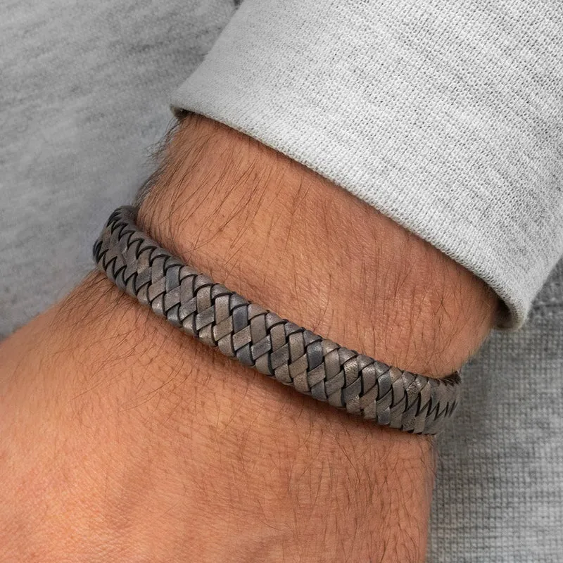 Lederarmband NARVIK (Grau)