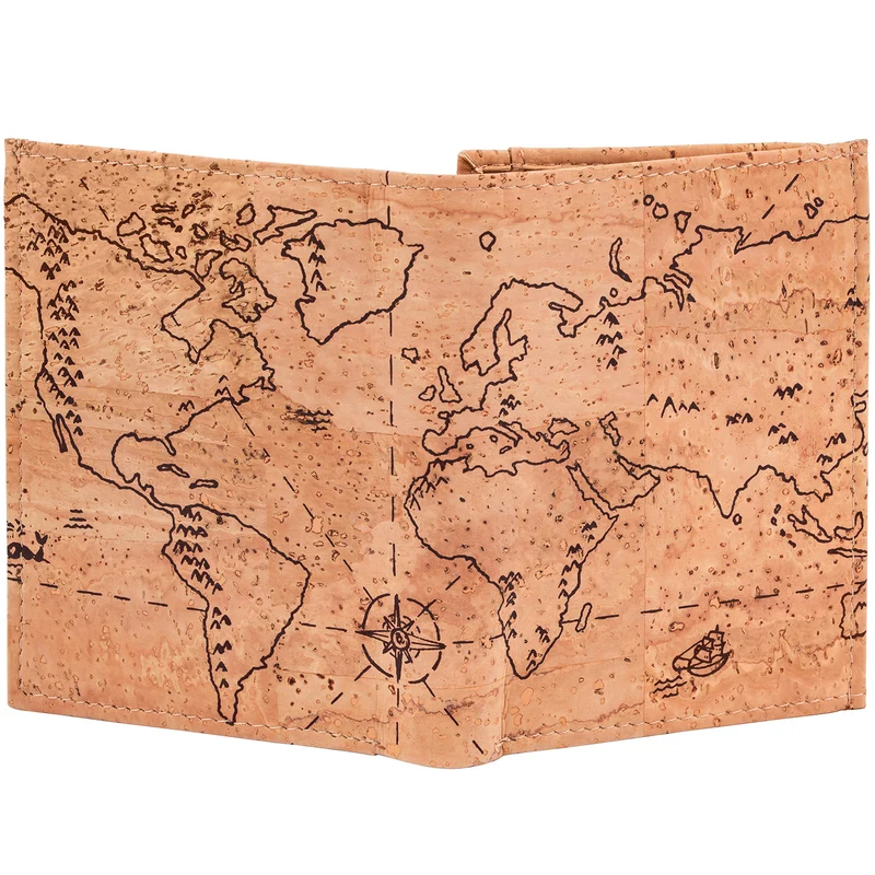 Kork-Geldbörse MAEL (Worldmap)