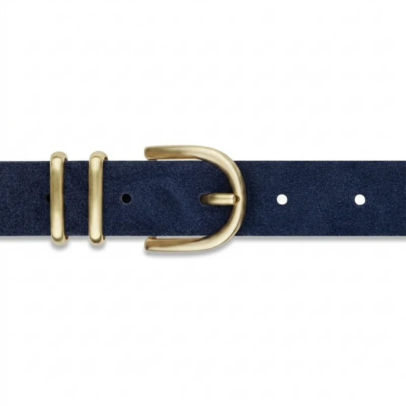 Damen Wildledergürtel „Leni" in Dunkelblau – 2,5 cm, hochwertiges Veloursleder