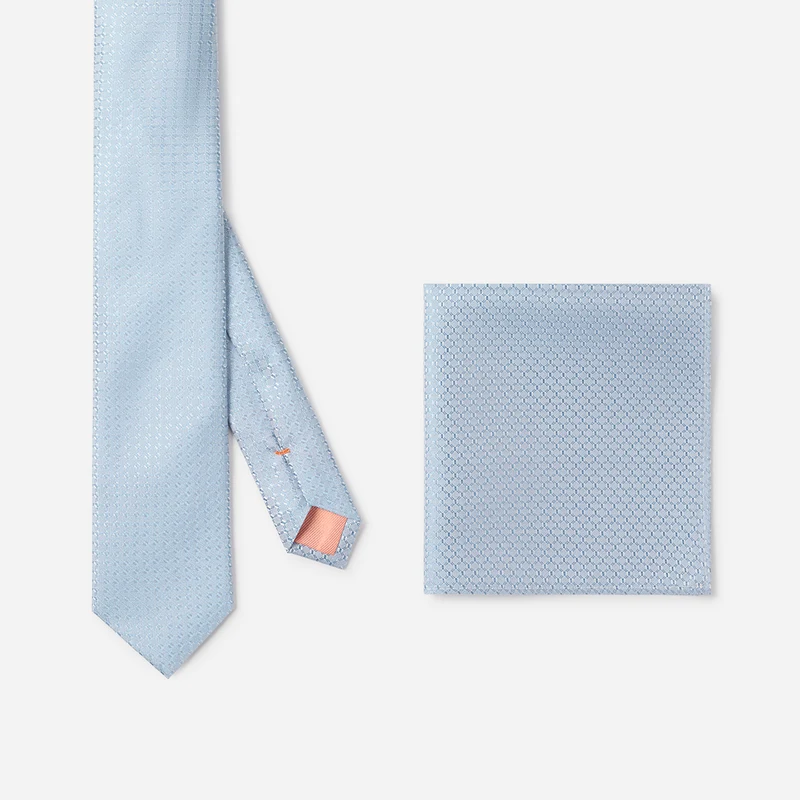 PRIMO bleu minimal – Seidenkrawatte mit Minimal-Dessin