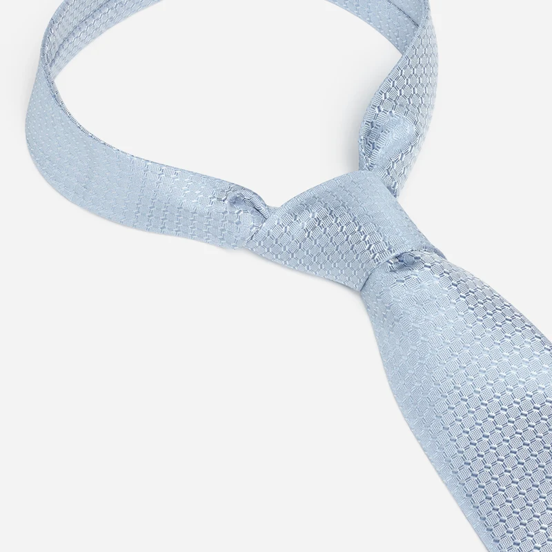 PRIMO bleu minimal – Seidenkrawatte mit Minimal-Dessin