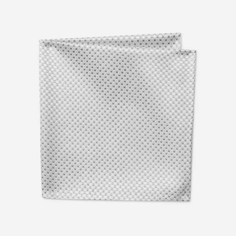 TOMMASO silver fantasie – Seiden-Einstecktuch