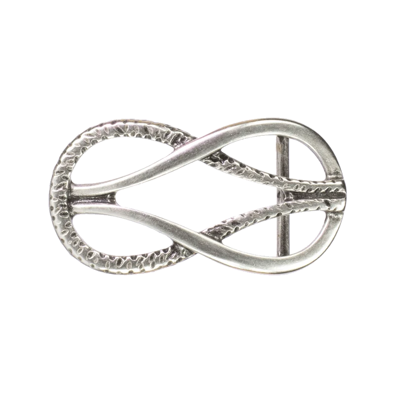 Gürtelschnalle 3cm Havanna silber matt