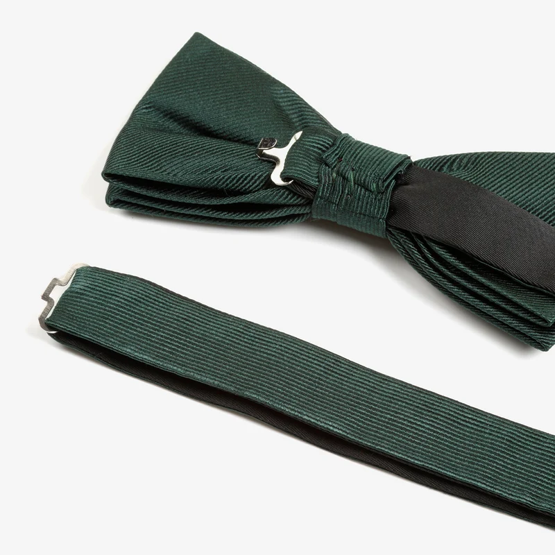 REMO dark green uni – Seidenfliege mit Twill-Struktur