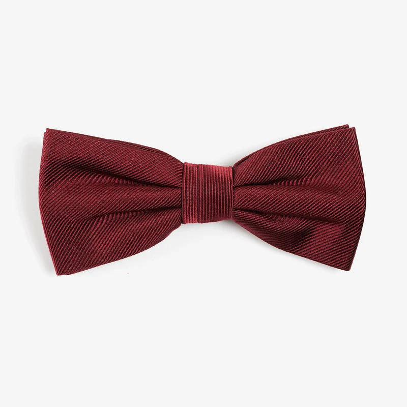 REMO bordeaux uni – Seidenfliege mit Twill-Struktur