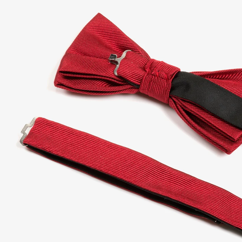 REMO red uni – Seidenfliege mit Twill-Struktur