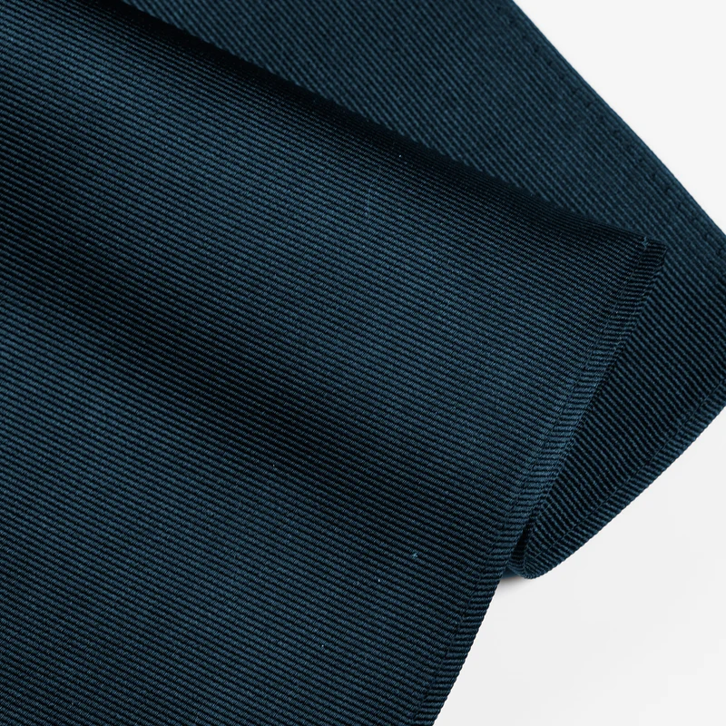 RENZO navy uni – Seiden-Einstecktuch mit Twill-Struktur