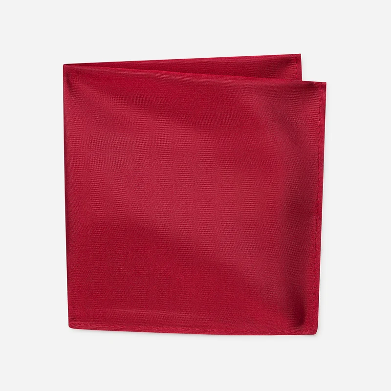 TONI bright red uni – Seiden-Einstecktuch