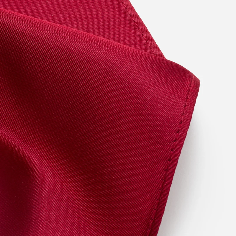 TONI bright red uni – Seiden-Einstecktuch