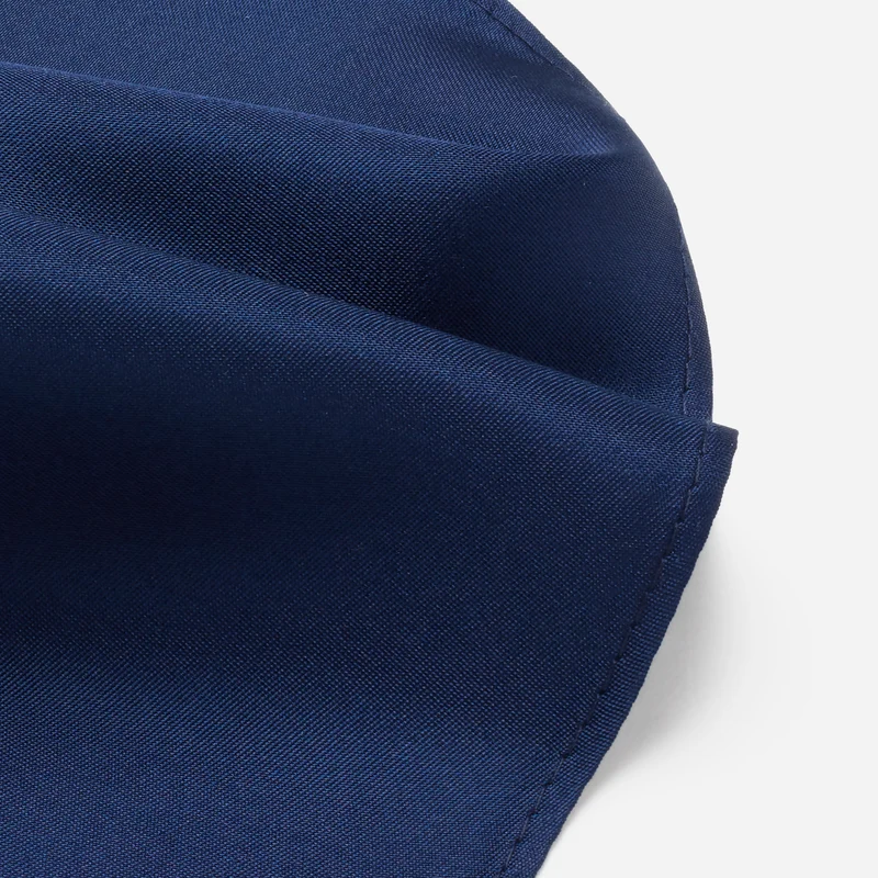 TONI navy uni – Seiden-Einstecktuch