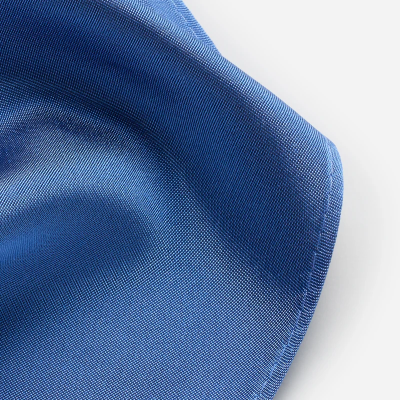 TONI blue uni – Seiden-Einstecktuch