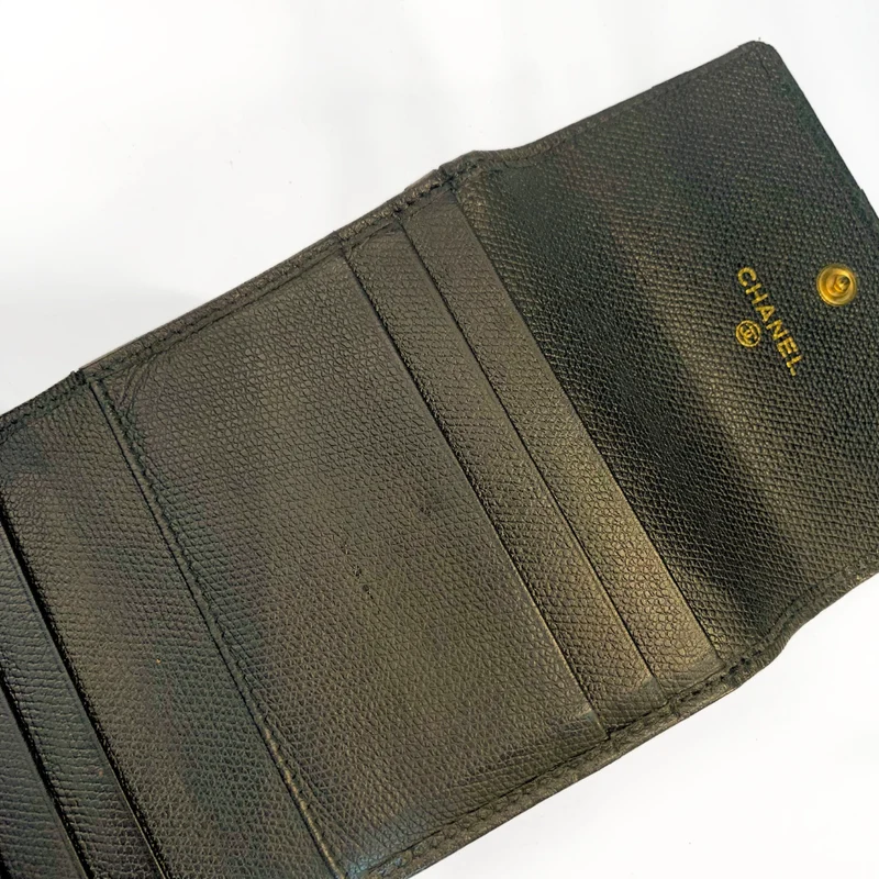 Chanel Coco Mark Kompakte Dreifach-Geldbörse