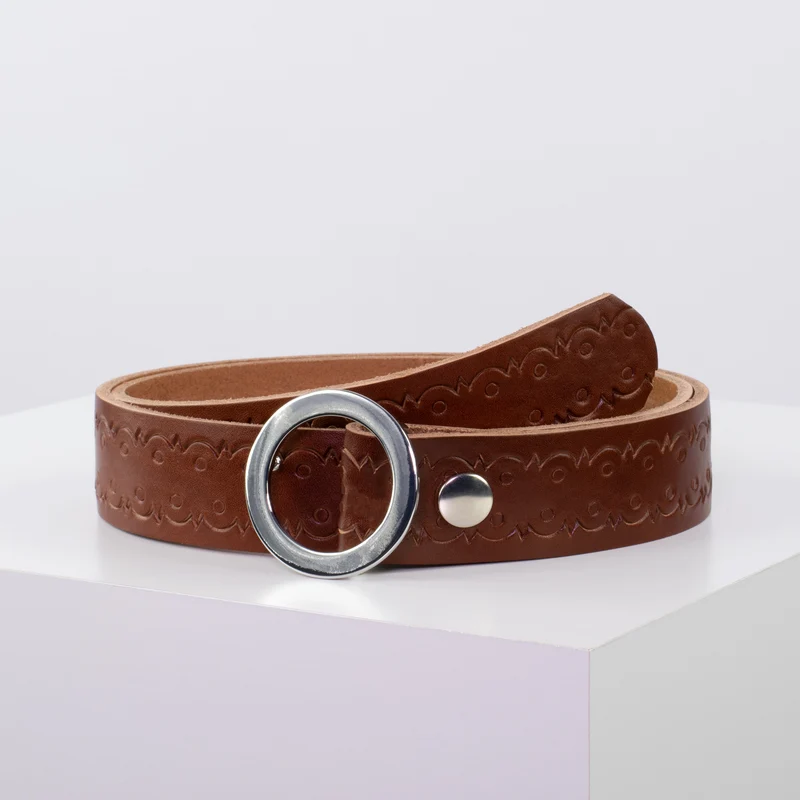 Ledergürtel 3,5cm mit Schnalle Ronda
