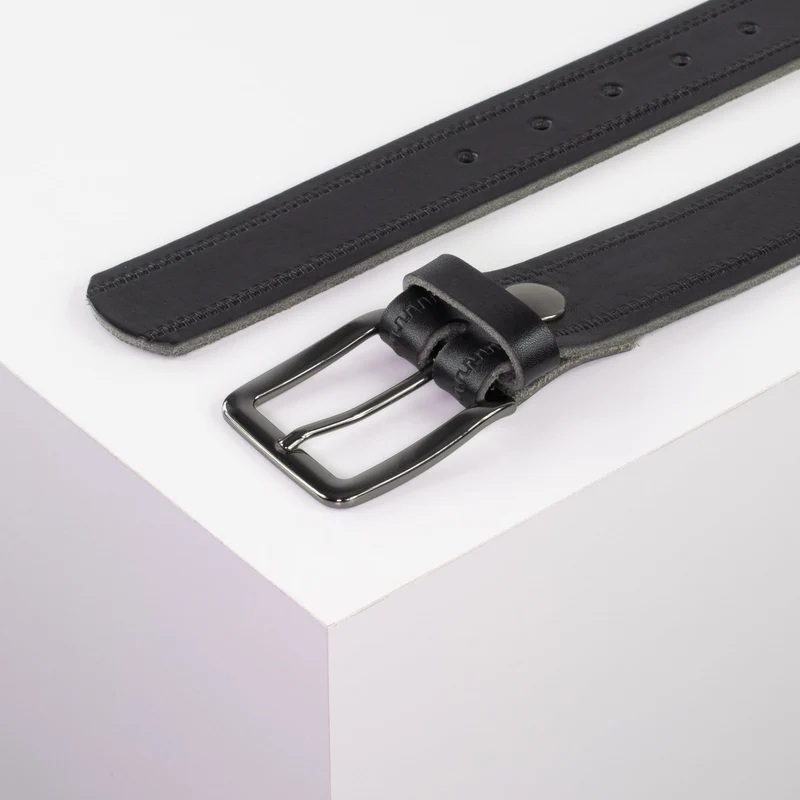 Ledergürtel 3,5cm mit Schnalle Prag