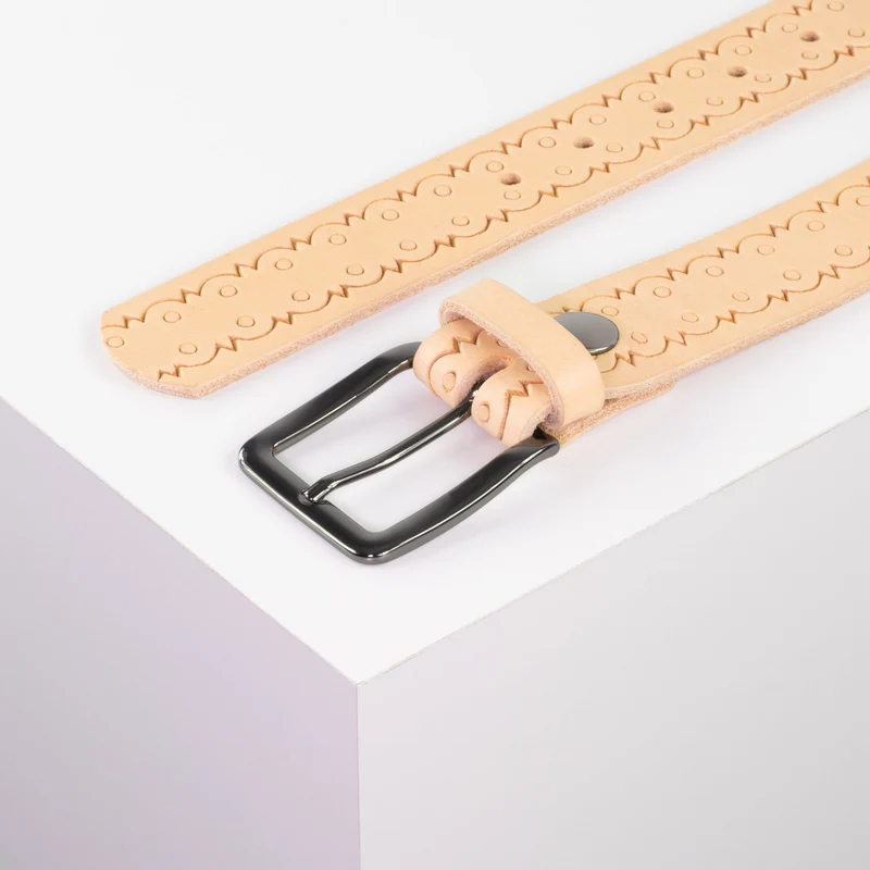 Ledergürtel 3,5cm mit Schnalle Prag