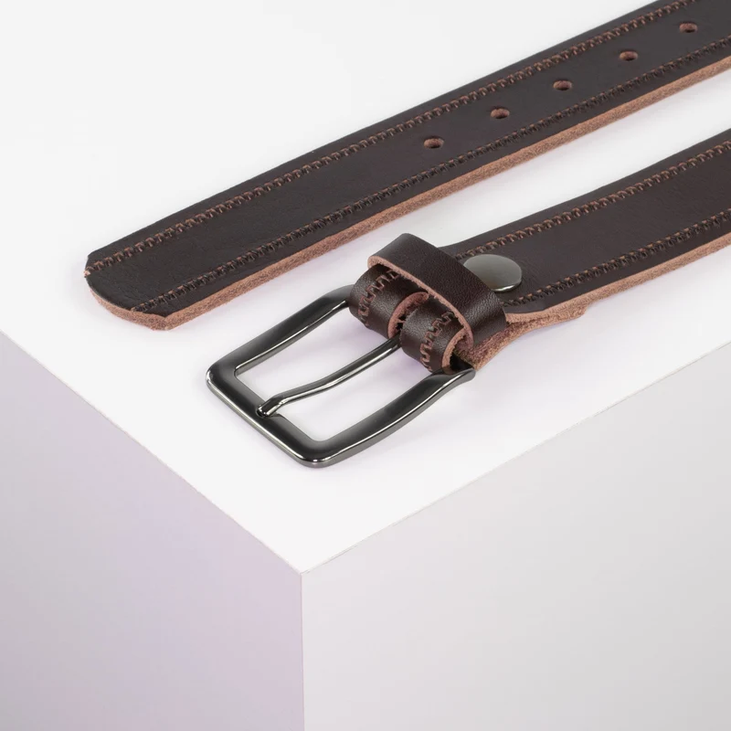 Ledergürtel 3,5cm mit Schnalle Prag