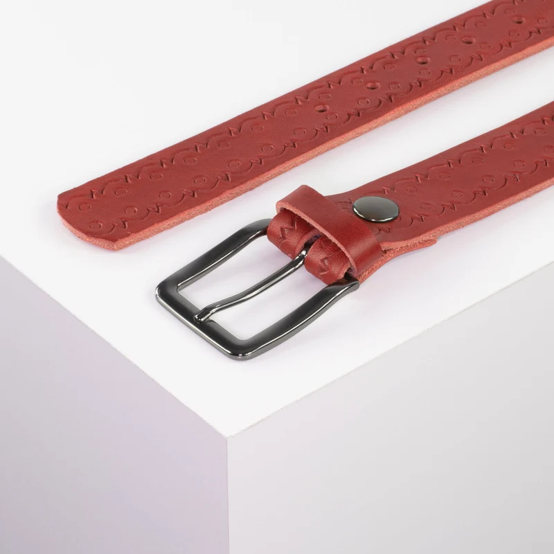 Ledergürtel 3,5cm mit Schnalle Prag