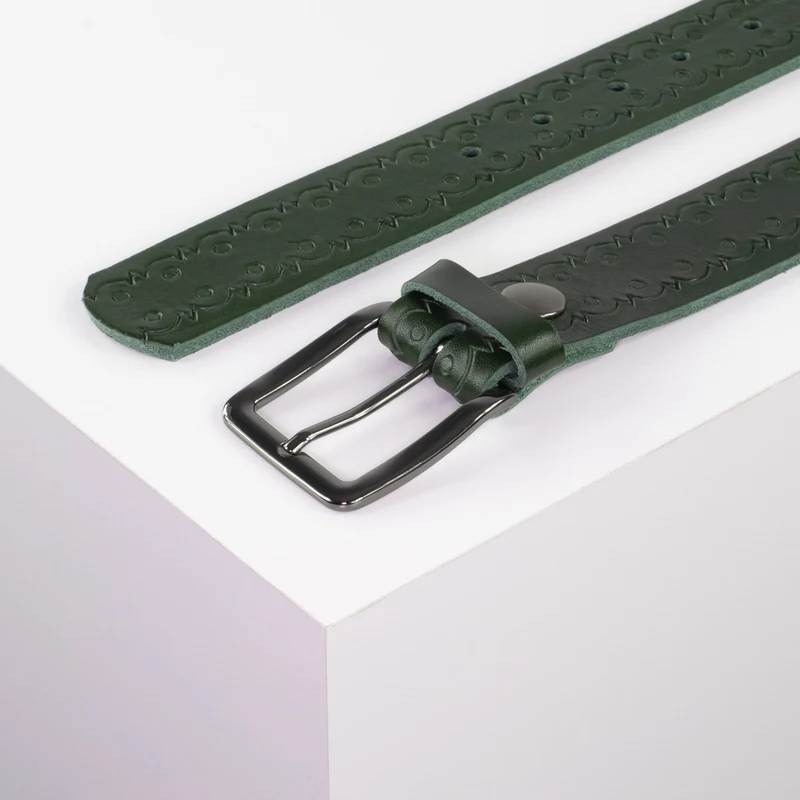 Ledergürtel 3,5cm mit Schnalle Prag