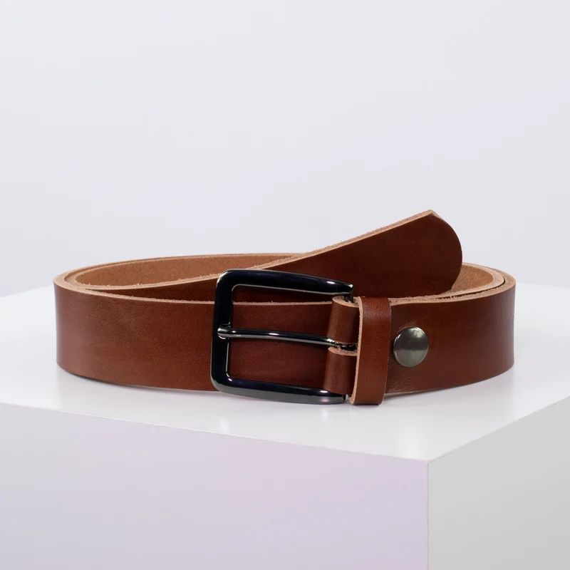 Ledergürtel 3,5cm mit Schnalle Prag