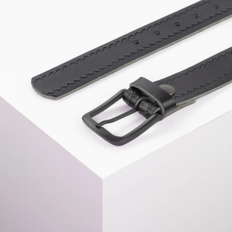 Ledergürtel 3,5cm mit Schnalle Rio