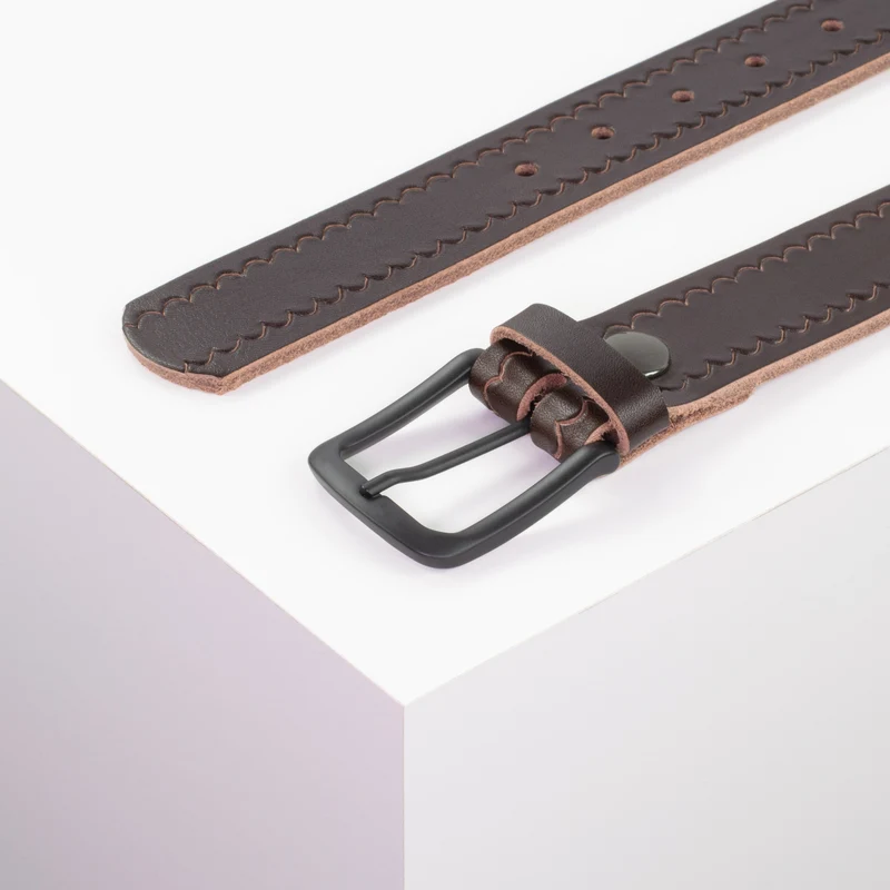 Ledergürtel 3,5cm mit Schnalle Rio