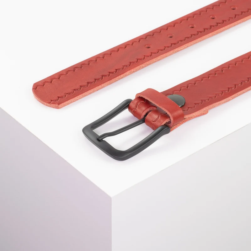 Ledergürtel 3,5cm mit Schnalle Rio