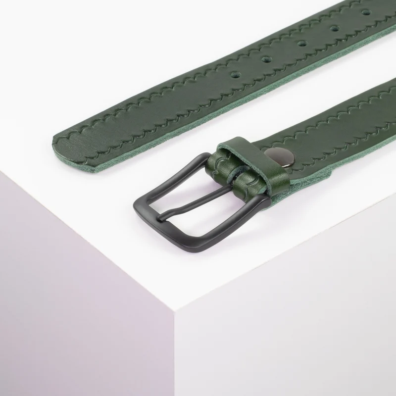 Ledergürtel 3,5cm mit Schnalle Rio