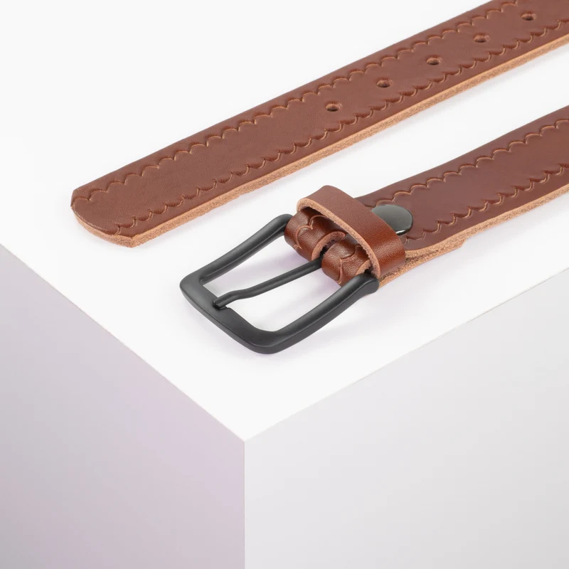 Ledergürtel 3,5cm mit Schnalle Rio