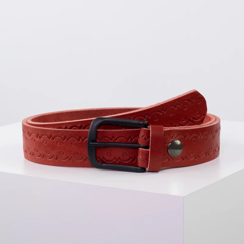 Ledergürtel 3,5cm mit Schnalle Rio