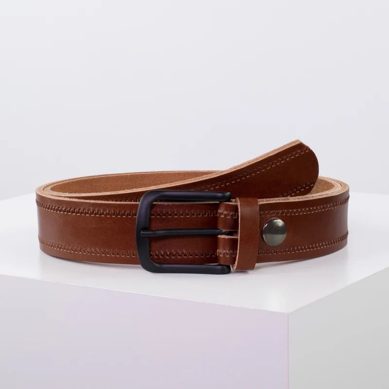 Ledergürtel 3,5cm mit Schnalle Rio