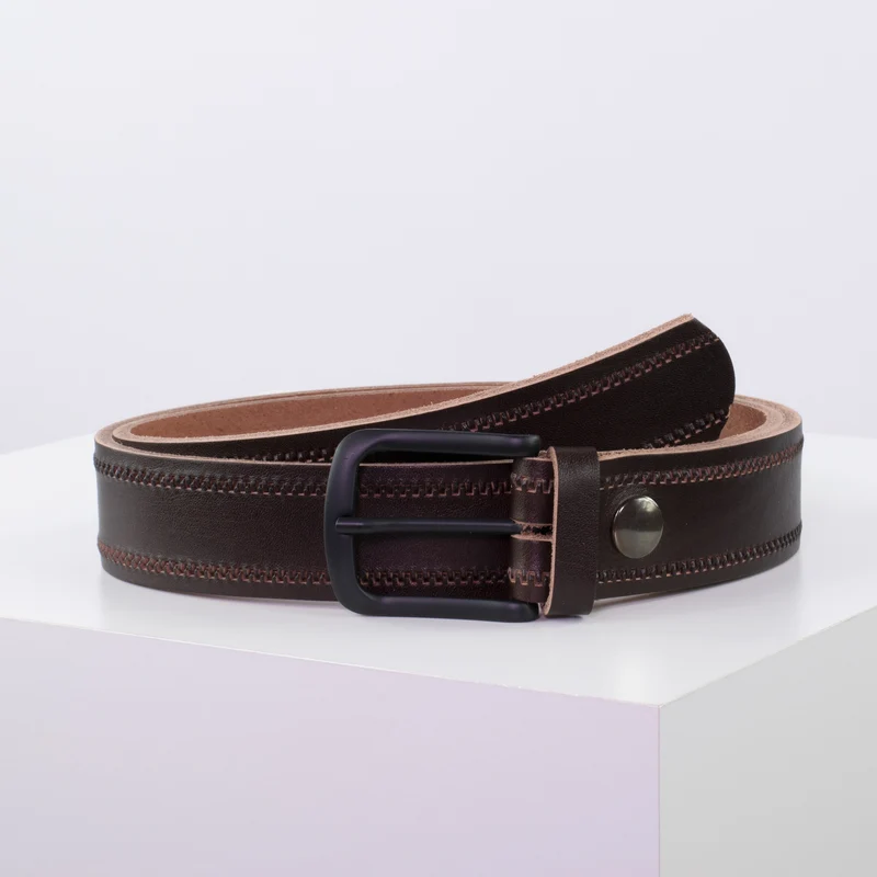 Ledergürtel 3,5cm mit Schnalle Rio