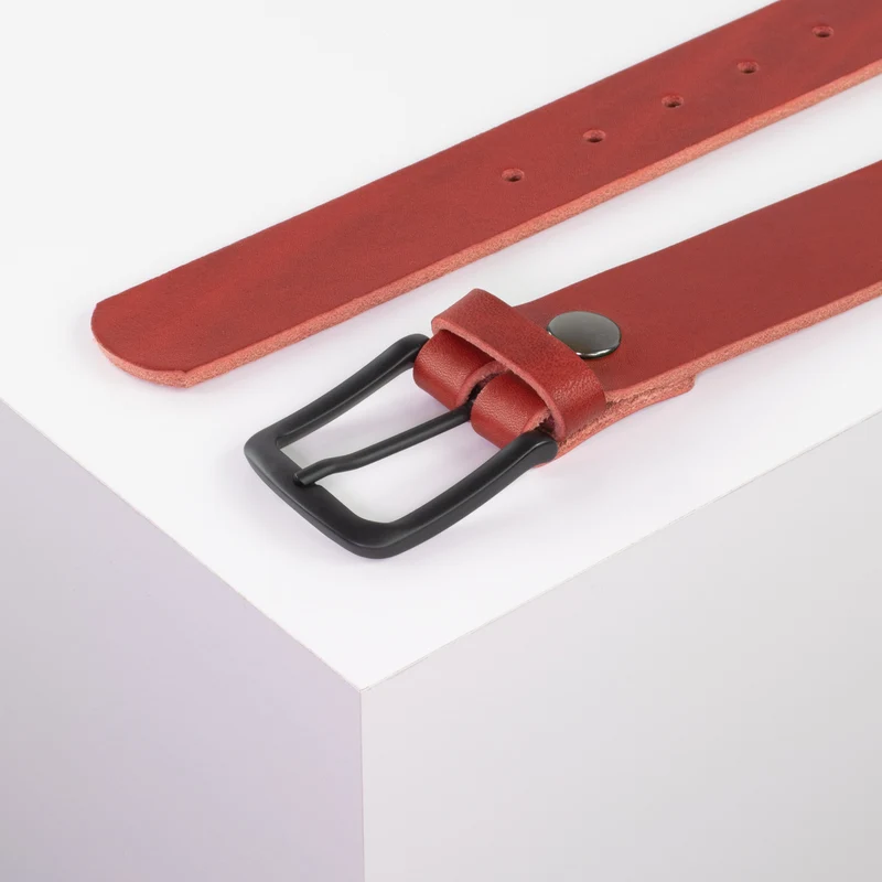 Ledergürtel 3,5cm mit Schnalle Rio