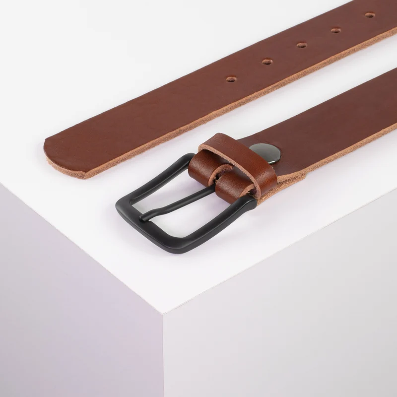 Ledergürtel 3,5cm mit Schnalle Rio