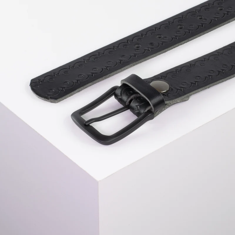 Ledergürtel 3,5cm mit Schnalle Rio