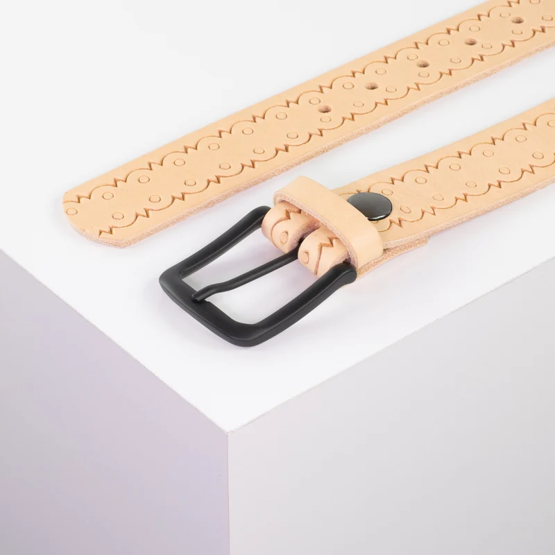 Ledergürtel 3,5cm mit Schnalle Rio
