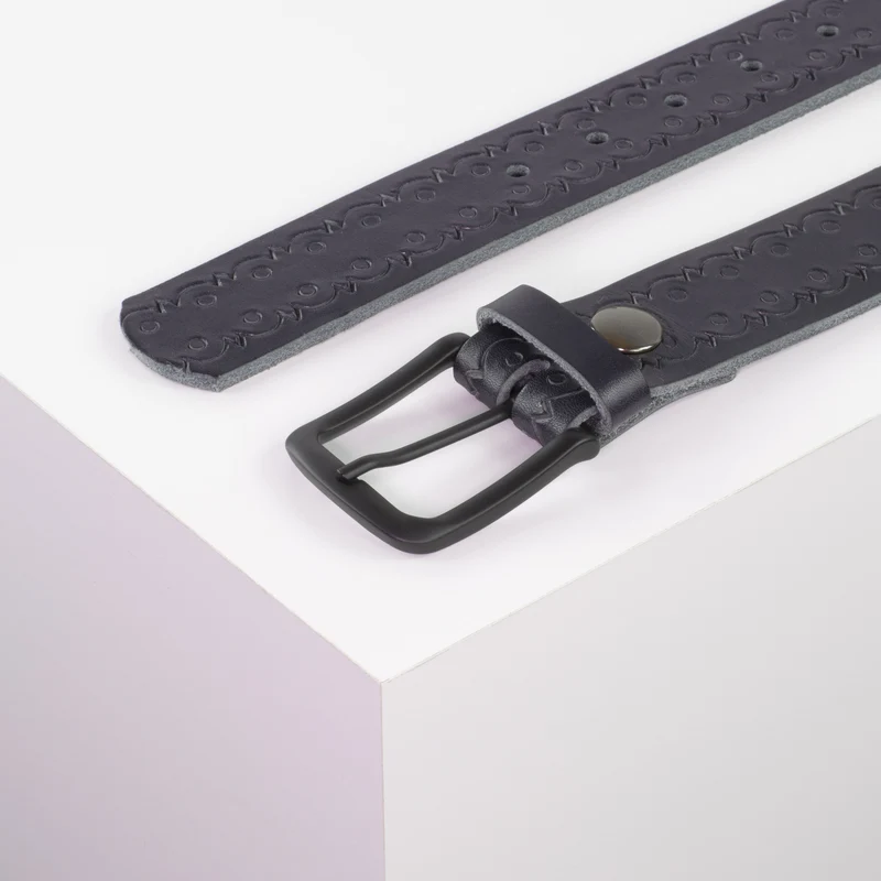 Ledergürtel 3,5cm mit Schnalle Rio