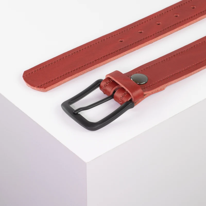 Ledergürtel 3,5cm mit Schnalle Rio