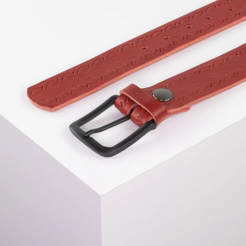 Ledergürtel 3,5cm mit Schnalle Rio