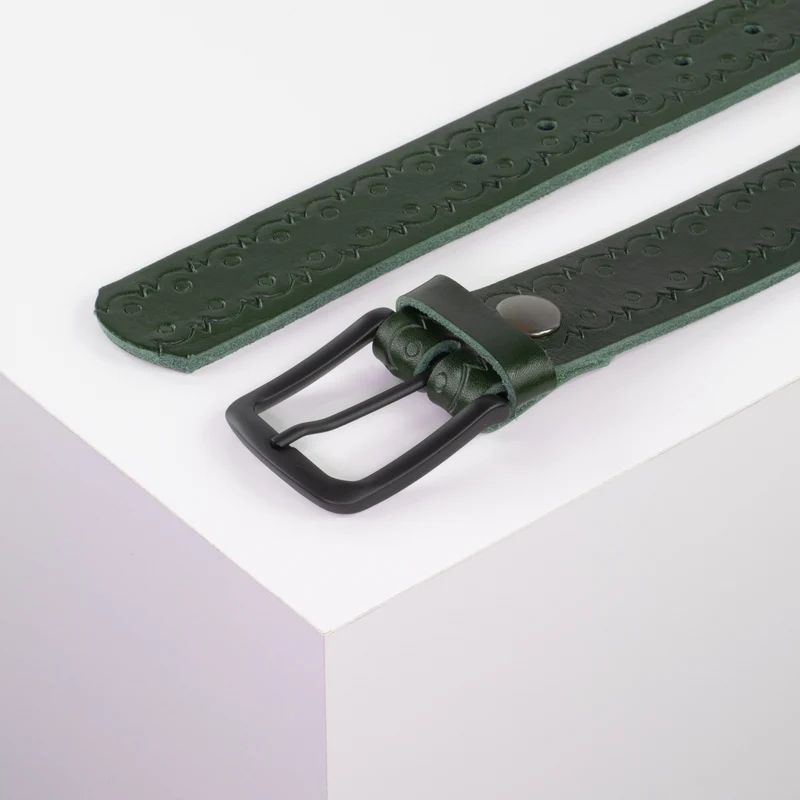 Ledergürtel 3,5cm mit Schnalle Rio