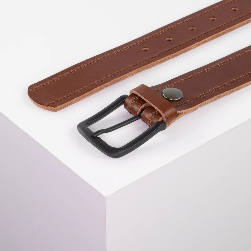 Ledergürtel 3,5cm mit Schnalle Rio